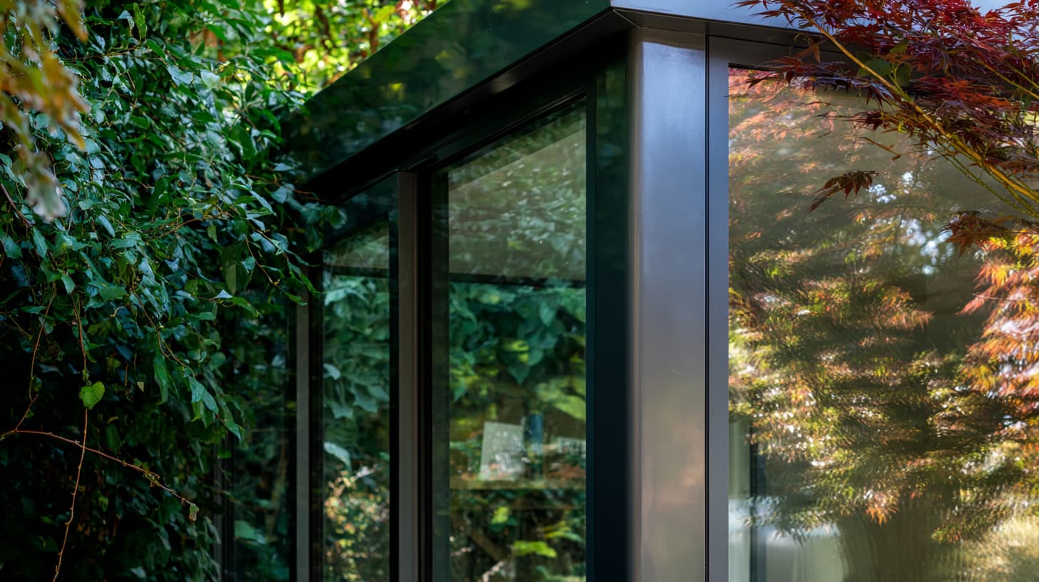 Modern garden cabin exterior with large glazing photo 4